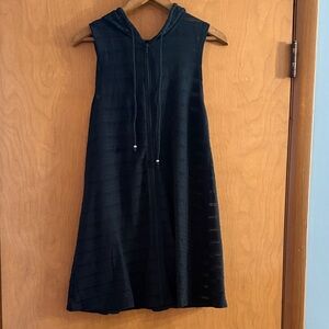 Black Hooded Swim Coverup